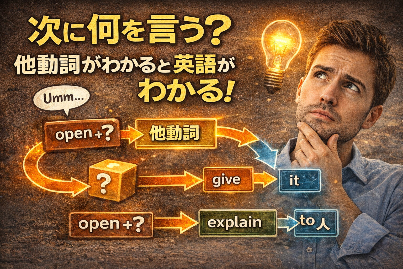 次に何を言う? 他動詞がわかると英語がわかる 001