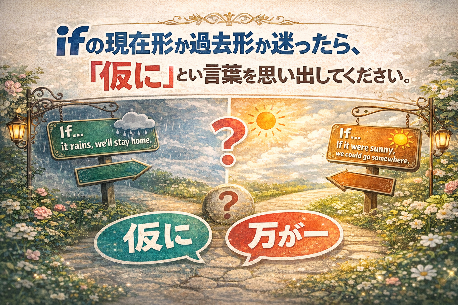 ifの現在形か過去形か迷ったら、「仮に」という言葉を思い出してください。（公開記事）