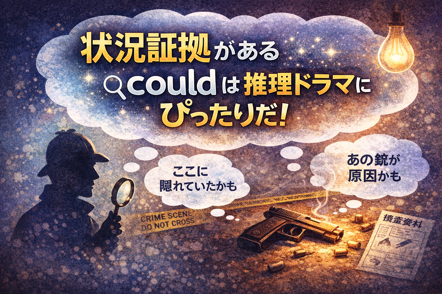 「状況証拠があるcould」は推理ドラマにぴったりだ！　001